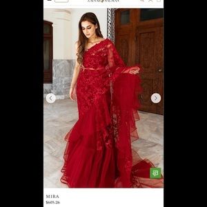 Zainab Salman red sari- Pakistani designer